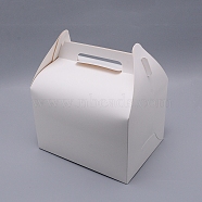 Paper Box, Food Packaging Box, Rectangle, White, 7x9-1/8x10-1/4 inch(17.8x23x26cm)(CON-WH0080-07)