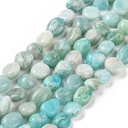 Natural Amazonite Beads Strands, Tumbled Stone, Nuggets, 10x7x5mm, Hole: 0.8mm, about 37pcs/strand, 15.75''(40cm)(G-O186-B-08)