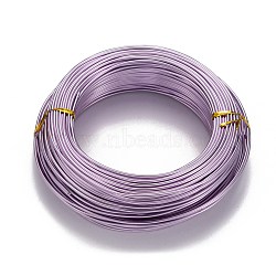Round Aluminum Wire, Flexible Craft Wire, for Beading Jewelry Doll Craft Making, Lilac, 12 Gauge, 2.0mm, 55m/500g(180.4 Feet/500g)(AW-S001-2.0mm-06)