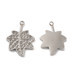 304 Stainless Steel Pendant Rhinestone Settings, Maple Leaf, Stainless Steel Color, Fit For 1mm Rhinestone, 18.5x14x2mm, Hole: 1.5mm(STAS-F284-30P)