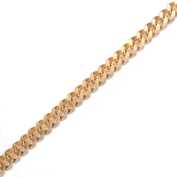 3.28 Feet Ion Plating(IP) 304 Stainless Steel Twisted Chains Curb Chains, Unwelded, for Jewelry Making, Golden, 2.5x4x1mm
