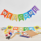 Craspire 2 ensembles 2 styles bienvenue retour et fournitures scolaires bannières en papier(DIY-CP0009-68)-4