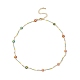 Handmade Brass Flower Link Chain Necklace for Women(NJEW-JN04266)-1
