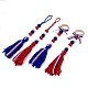 Crafans 4Pcs 2 Style Independence Day Theme Wooden Ring & Woolen Yarn Tassels Pendant Decorations(HJEW-CF0001-20)-2