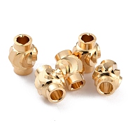 Brass Beads, Long-Lasting Plated, Column, Real 24K Gold Plated, 5x3.5mm, Hole: 1.6mm(KK-O133-304A-G)