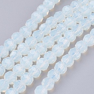 Opalite Beads Strands, Faceted Round, 6mm, Hole: 1.2mm, about 88~91pcs/strand, 19.49 inch~20.08 inch(49.5~51cm)(X-EGLA-J042-6mm-31)