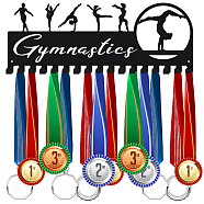 Fashion Iron Medal Hanger Holder Display Wall Rack, with Screws, Word Gymnastics, Sports Themed Pattern, 150x400mm(ODIS-WH0021-295)