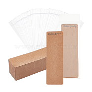 Paper Keychain Display Cards, Rectangle with Word Fashion Jewelry, Tan, 13x4x0.05cm(CDIS-WH0028-01B)