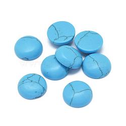 Synthetic Turquoise Cabochons, Half Round, 12x4~4.5mm(G-G788-D-06)