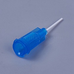 Plastic Fluid Precision Blunt Needle Dispense Tips, Blue, 30x7.5mm, Pin: 0.91mm, Inner Diameter: 0.6mm(TOOL-WH0117-11C)