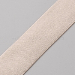Nylon Elastic Wide Bands, Flat, for Toe Shoes Making, Old Lace, 23mm, about 54.68 Yards(50m)/Roll(SRIB-WH0011-481)