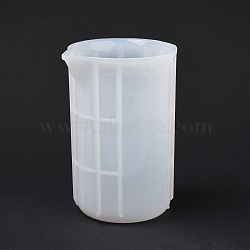Silicone Measuring Cups, Column, White, 81x71x109mm, Inner Diameter: 74x67mm, Capacity: 300ml(10.15fl. oz)(TOOL-D030-08B)