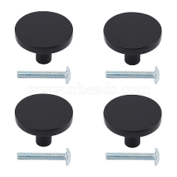 Zinc Alloy Drawer Knobs, for Home, Cabinet, Cupboard and Dresser, Black, 30x21.5mm, Hole: 3.5mm(FIND-WH0067-71A)