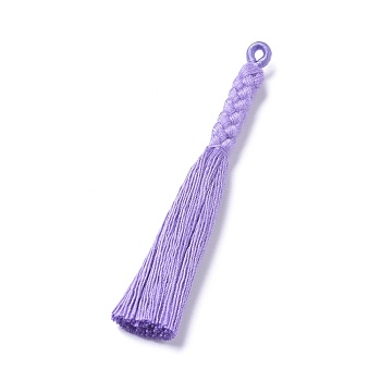 Nylon Tassel Big Pendants, Medium Purple, 90~100x7mm, Hole: 3x2mm