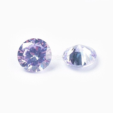 Cubic Zirconia Pointed Back Cabochons(ZIRC-WH0001-B03)-2