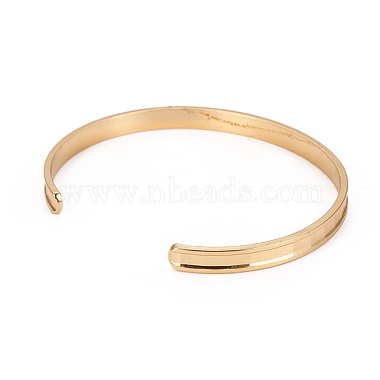 Long-Lasting Plated Brass Cuff Bangles(BJEW-E370-04G)-4