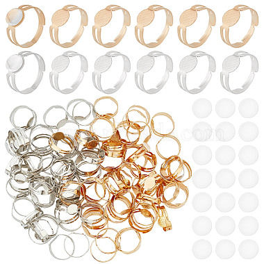 Platinum & Light Gold Iron Ring Components
