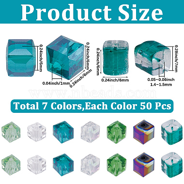 300Pcs 6 Styles Electroplate Glass Beads Strands(EGLA-SC0003-25)-2