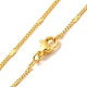 2mm Rack Plating Brass Twisted Chain Necklaces for Women Men(MAK-L044-61G)-2