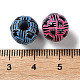 Spray Printed Opaque Acrylic European Beads(SACR-P031-05B)-3
