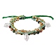 perles de graines de verre scintillantes 5 bracelet de cheville en couches(AJEW-SW00006-01)-1