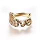 Adjustable Brass Micro Pave Cubic Zirconia Finger Rings(RJEW-L086-04G)-1