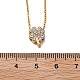 304 Stainless Steel Crystal Rhinestone Pendant Cable Chain Necklaces for Women(NJEW-C062-01C-G)-5