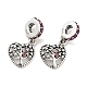 Thailand 925 Sterling Silver Micro Pave Clear Cubic Zirconia European Dangle Charms(STER-NH0001-09AS)-1