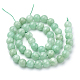 Chapelets de perles naturelles de jade du Myanmar/jade de Birmanie(G-T064-22-8mm)-2