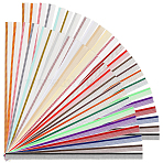 Polyester Book Binding Headbands, Repair Book Album Supplies, Mixed Color, 300x13~13.5x0.4~1.3mm, 24 colors, 2pcs/color, 48pcs/set, 2 sets/bag(DIY-CP0010-87B)