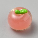 Fruit Transparent Resin Cabochons, DIY for Phone Case & Earrings & Keychains Accessories, Apple, 24.5x20mm(CRES-CJC0009-13D)
