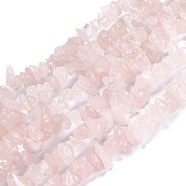 Natural Rose Quartz Beads Strands, Chip, 3~16x3~8mm, Hole: 0.7mm, 32.28''(82cm)(G-G011-14)