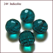 Imitation Austrian Crystal Beads, Grade AAA, Faceted(128 Facets), Round, Teal, 10mm, Hole: 0.9~1mm(SWAR-F073-10mm-24)