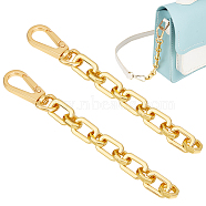 Alloy Cross Chain Link Bag Strap Extender, with Swivel Clasps, for Bag Straps Replacement Accessories, Golden, 14.35x1.8x1.3cm, 2pcs/bag(FIND-WH0418-78G)