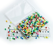 Cube Glass Cabochons, Mosaic Tiles, for DIY Mosaic Art Crafts, Mixed Color, 4x4x4mm, about 1000pcs/set(PW-WG38939-05)