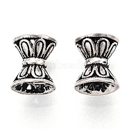 925 Sterling Silver Beads, Drum, Antique Silver, 6x6.5x6mm, Hole: 1.8mm(STER-T007-58AS)