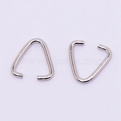 Iron Triangle Rings, Buckle Clasps, Fit For Top Drilled Beads, Webbing, Strapping Bags, Platinum, 9x9x1mm(IFIN-WH0052-38A)