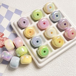 Spray Painted Plastic Beads, Barrel, Random Color, 20x14mm(PW-WG96232-09)