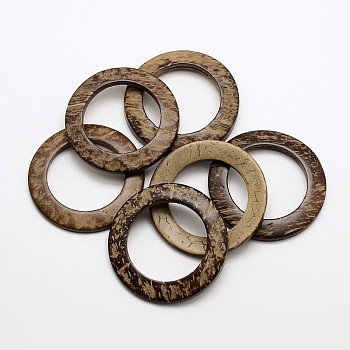Ring Coconut Linking Rings, Coconut Brown, 45x4~6mm, Hole: 30mm