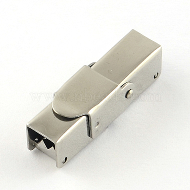 Smooth Surface 201 Stainless Steel Watch Band Clasps(STAS-R063-89)-2