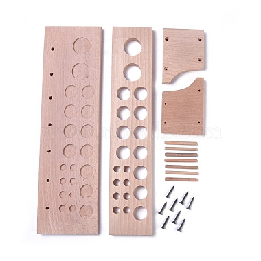 Wooden Leathercraft Tools Storage Rack(ODIS-WH0005-35B)-2
