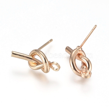 Accessoires de clous d'oreilles en laiton plaqué rack(KK-L198-006LG)-2