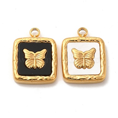 Golden Mixed Color Square 304 Stainless Steel Pendants