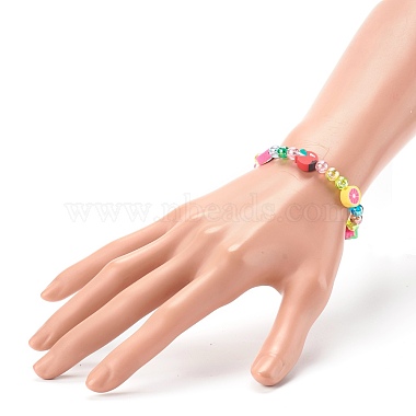 Transparent Acrylic Beads Stretch Kids Bracelets(BJEW-JB06326)-4