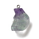 Raw Rough Natural Colorful Fluorite Pendants(G-A028-01A)-3