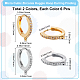 12Pcs 2 Colors Brass Micro Pave Clear Cubic Zirconia Hoop Earring Findings(EJEW-BBC0001-16)-2