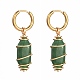 Copper Wire Wrapped Natural Green Aventurine Dangle Earrings for Women(EJEW-JE04628-02)-1