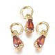 Brass Micro Pave Cubic Zirconia Charms(ZIRC-F111-04G-06)-1