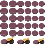 36Pcs 3 Styles Teflon & Rubber & EVA & Oil Glue Self-adhesive Furniture Protection Pads, Furniture Grippers, Flat Round, Brown, 20~25x5.5~6mm, 12pcs/style(AJEW-CN0002-94C)