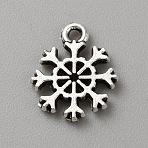 Alloy Pendants, Snowflake, Antique Silver, 13x11x1.5mm, Hole: 1.4mm(FIND-WH20006-17AS)
